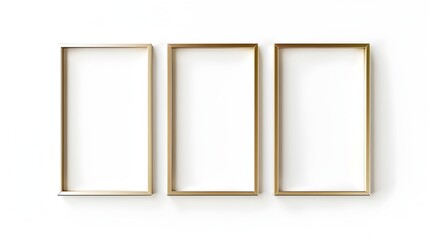Minimalist Rectangular Line Frames on White Background for Modern Certificates