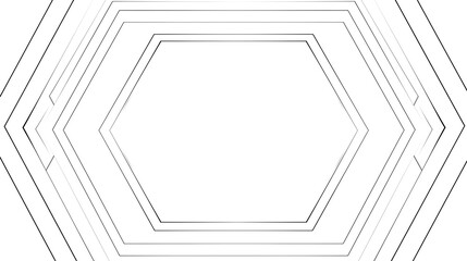Sleek Hexagonal Line Frame Design for Contemporary Business Cards and Branding Concepts