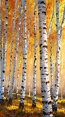 autumn trees in the forest wallpaper