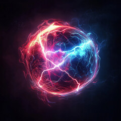 The ball light effect on dark background, Illustration