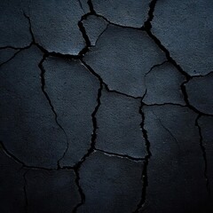 Fototapeta premium Dark concrete wall texture with subtle cracks and imperfections, rough and industrial feel, high contrast shadows, perfect for gritty and urbanthemed backgrounds