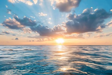 Obraz premium Beautiful sunset over the sea