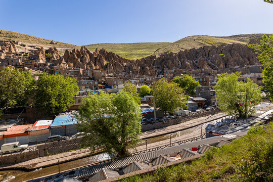 Iran historical rocky city Kandovan