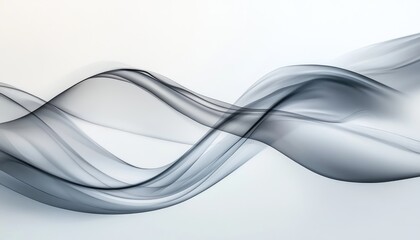 Elegant abstract smooth gray wave in a modern swoosh design creating a sense of speed and fluidity in a contemporary background