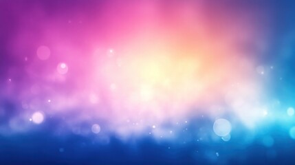 A vibrant, colorful background with gradients of pink, purple, and blue, featuring subtle bokeh effects for a dreamy aesthetic.