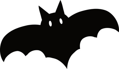 Black cute little Bat, isolated with transparent background