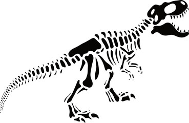 Dinosaur skeleton with transparent background © CuteBeeworld 