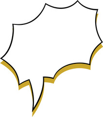 White speech bubble with transparent background