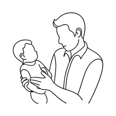 Fathers silhouette design