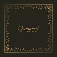 Elegant gold decorative frame design background