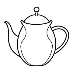 teapot and cup silhouette design