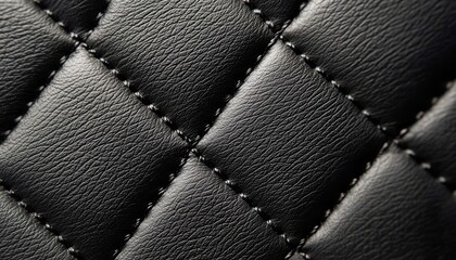 Fototapeta premium A soft, cushioned leather surface with deep quilted stitching, representing comfort and luxury.