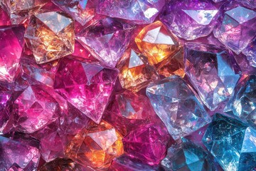 Vibrant crystal gemstones in assorted colors