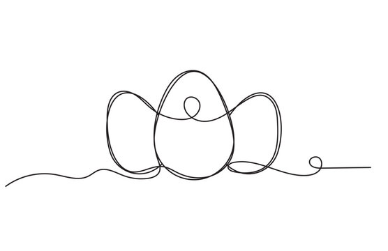 recommend clip art: continues one line drawing of eggs in abstract shape, vector illustration design elements for easter holidays, line egg vector, easter egg, one line art