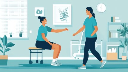 Therapy Session with Two Women in Bright Room