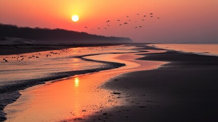 Lignano Sabbiadoro beach dawn