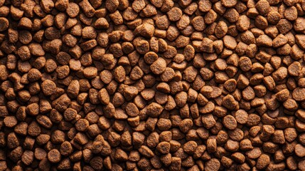 Fototapeta premium Dog food background. Pet meal background close up. Dry food for pet dogs and cats.