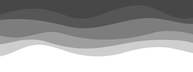 Obraz premium Abstract dark fluid cartoon smoke sky clouds waves background black white grayscale fade vector simple graphic illustration, energy flow pattern, water sea wavy ripple shape image clip art