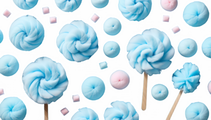 blue sweet candy olated cotton three-dimensional candy children carnival cloud childhood cotton cute delicious dessert fluffy food element fair illustration isolated sweet tasty colours fluff puffy
