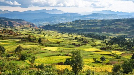 Obraz premium Highland terrain near Lalibela.