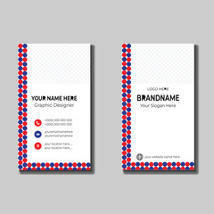 Modern and clean portrait business card design