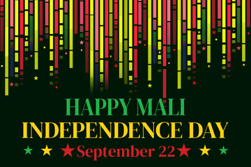 September 22 is celebrated as Independence Day in Mali every year, colorful background
