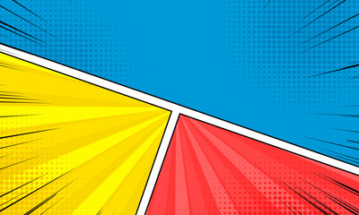 colorful comic page background design template