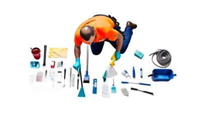  male worker cleaning hall business cleanness clean business pass adult passage washer miss man lady wet washing water men at work machine uniform purity mop white person routine factory hall working