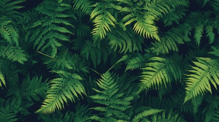 Fern in a lush natural forest