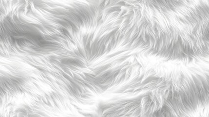 Obraz premium White fur texture background with close up details of wool
