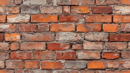 Obraz premium Seamless background of vintage brick wall featuring old red brick texture and architectural structure high quality image