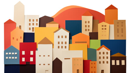 Fototapeta premium PNG Architecture building painting city.