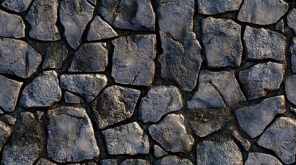 Normal map of interlocking textured cracked bricks Seamless pattern of pathway texture Slab sidewalk bump mapping Cobblestone footpath or patio 3D rendering shader illustration