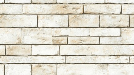 Fototapeta premium Beige brick wall seamless pattern