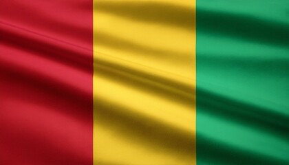 Obraz premium ギニアの国旗(waving national flag of Guinea.) 