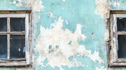 grungy old window in an abandoned building