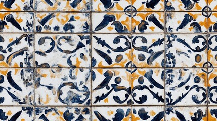 Ceramic tiles Azulejos used as wall decoration