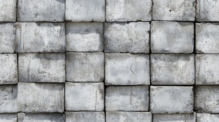Obraz premium Gray block bricks pattern texture vintage style for design Seamless concrete block wall background and texture