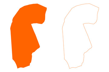 Rozendaal municipality (Kingdom of the Netherlands, Holland, Gelderland or Guelders province) map vector illustration, scribble sketch Rozendaal map