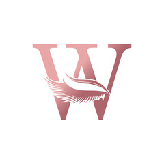 Eyelash logo design icon with letter concept A-Z