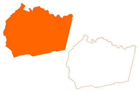 Staphorst municipality (Kingdom of the Netherlands, Holland, Overijssel or Oaverysel province) map vector illustration, scribble sketch map