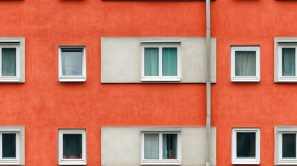 Fototapeta premium A textured wall of prefabricated houses featuring clay