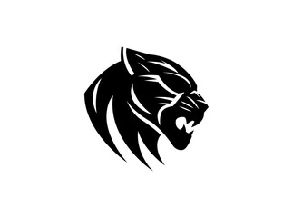 Panther logo design vector,black panther
