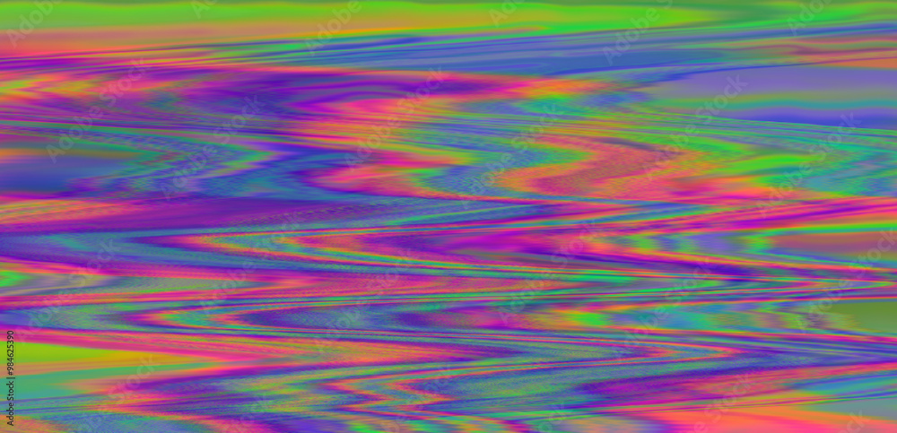 Poster Digital glitch or a distorted video signal with sharp angles and jagged lines.