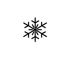 Snowflake Icon - Minimalist Winter Vector Design