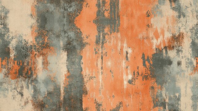 Copper Ethnic Dye Pattern Brown Rust Tie Dye Design Worn Ink Corrosion Effect Grey Grain Paint Texture Metal Rust Grunge Style Rough Dye Print Illustration Retro Bohemian Motif Rustic Ink Dyed Bru