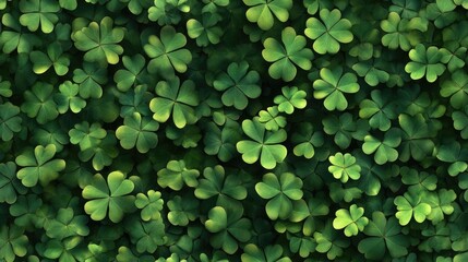 Background of green clovers