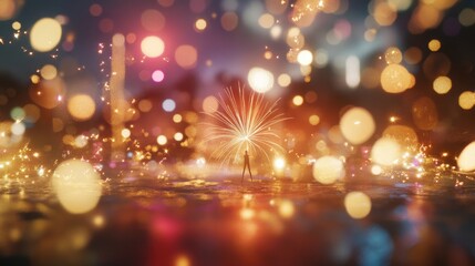 A person standing in the middle of a field of sparkling lights, holding a fireworks display.