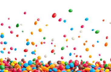 PNG Colorful candy pieces falling joyfully
