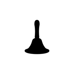 Silhouette of the Hand Ringing Bell, Flat Style, can use for Pictogram, Apps, Website, Logo, Art Illustration, of Graphic Design Element. Vector Illustration